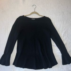 Black Flair Sleeve Sweater